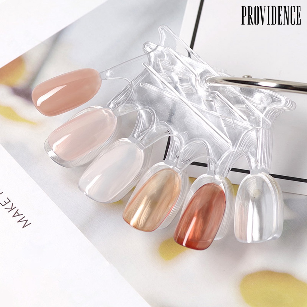 Providence 10Pcs/50Pcs Fan-Shaped Nail Display Card Practice ABS Crown Type Nail Art Tips Display Practice Sticks for Manicure