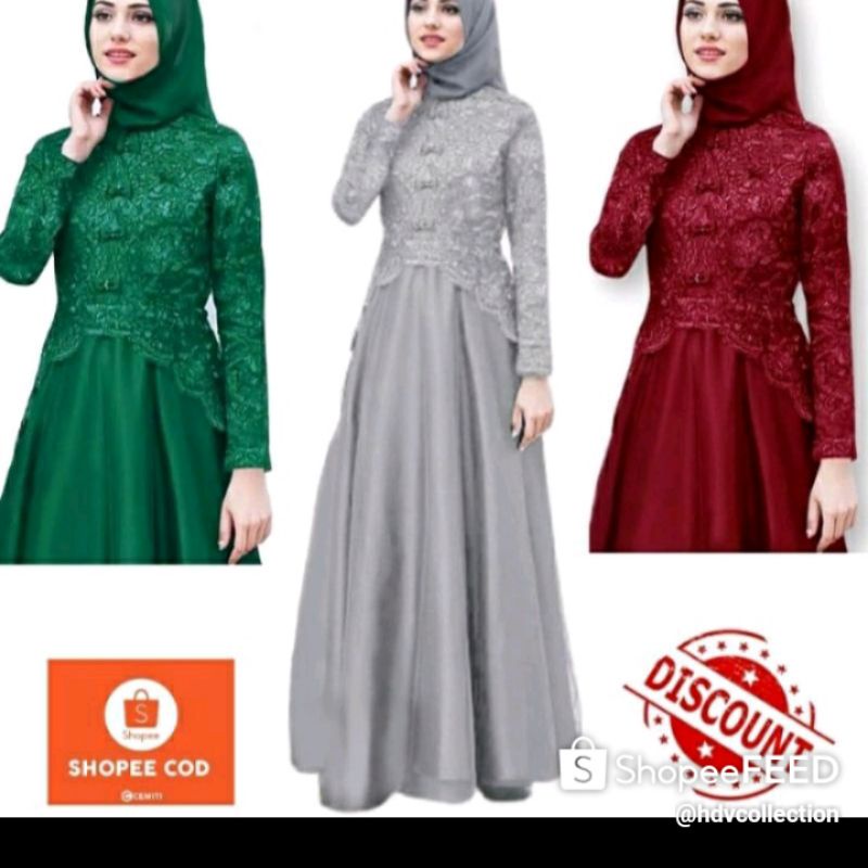 GAMIS BROKAT MAXI KAELLA ORIGINAL BANDUNG BROKAT REMAJA /DEWASA