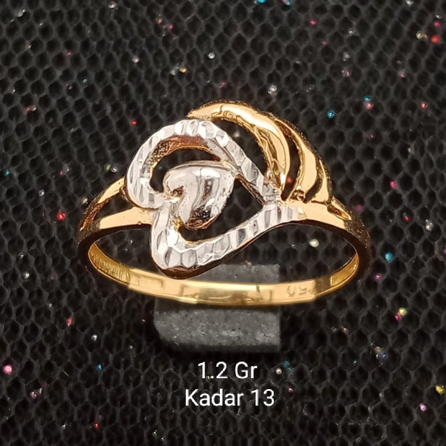 Cincin Emas 17K - 1.2 Gr Kadar 750 - 1497