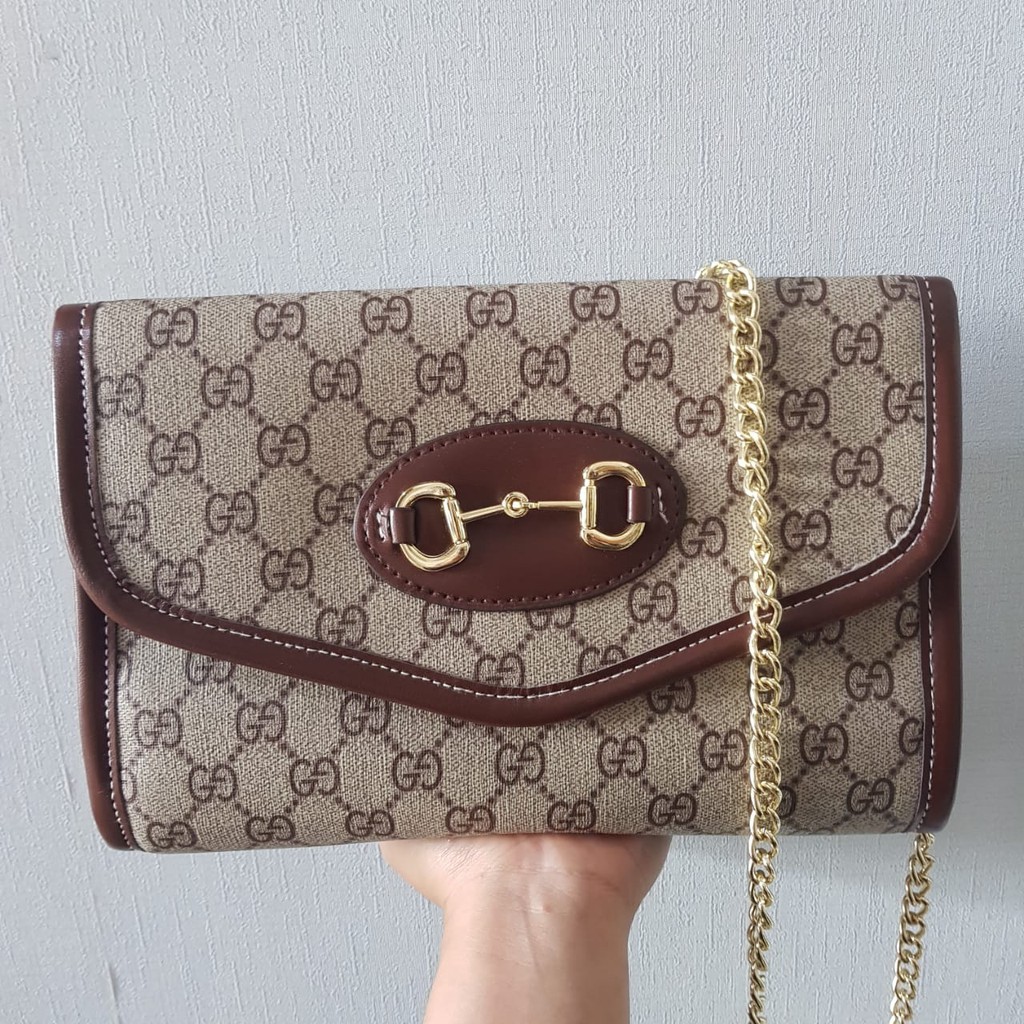 [✅BISA COD] 9534 VINTAGE MONOGRAM CLUTCH (REAL PICTURE)