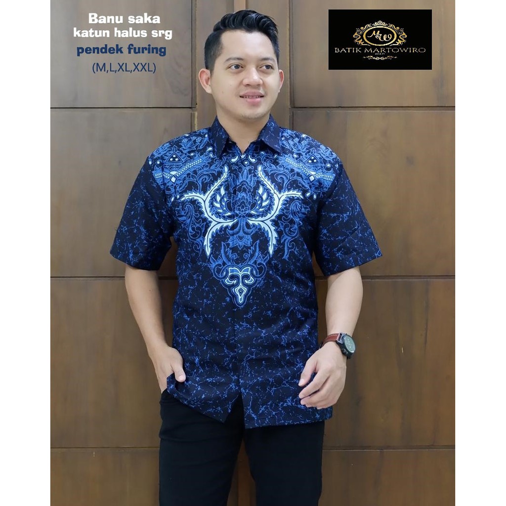 BANU SAKA BIRU MARTOWIRO KEMEJA BATIK PRIA LENGAN PANJANG PENDEK LAPIS FURING ATASAN BATIK PRIA MODERN ARKA BANU SAKA BIRU GANTARI MARON BANU SAKA ASMORO KRISNAMUKTI KUNING  KAMULYAN PUTIH MESEM KAMULYAN WULUNG INGSON KRISNAMUKTI NEW KANGEN KAMULYAN VIJAY