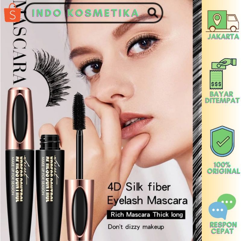 [BISA COD] 4D SILK FIBER MASCARA WATERPROOF / MACFEE SECRET XPRESS CONTROL MAKEUP FOR SEASON MASCARA