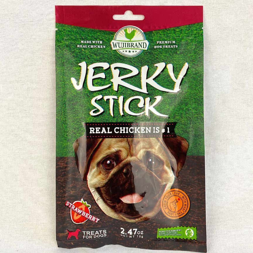 

WUJIBRAND Snack Anjing Jerky Stick STRAWBERRY Flavor 70g