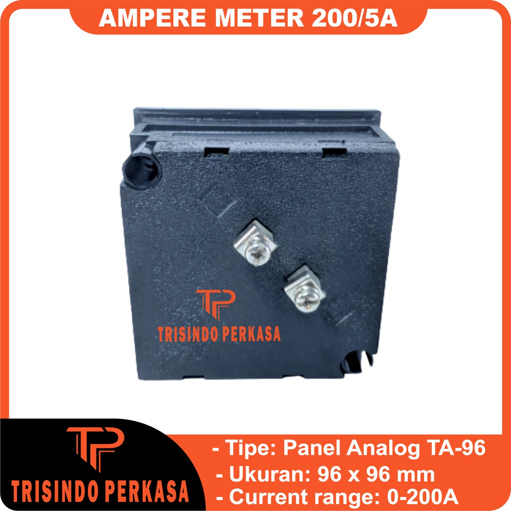 Ampere Meter Panel Analog TA-96 0-200A 96x96 Jarum