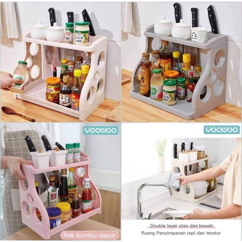 rak bumbu 2 susun