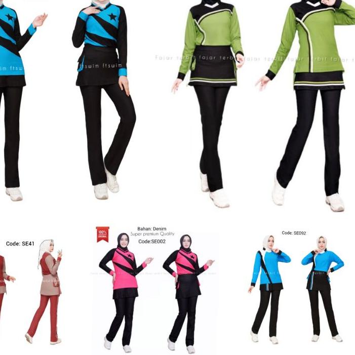 ➦ pakaian senam muslim setelan olahraga wanita pakaian zumba baju aerobik perempuan dewasa ✤