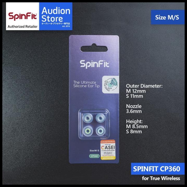 Eartips Earpiece Spinfit Cp360 Size M/S [New][Ori]