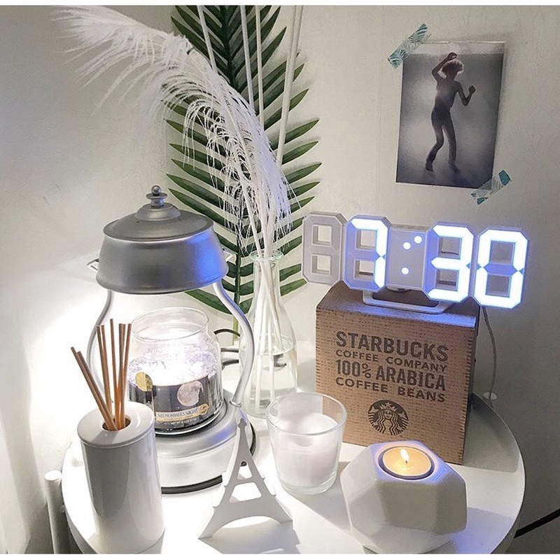 3D Large LED Digital Wall Clock Date Time Celsius Nightlight Display Table Desktop Clocks Alarm Clock From Living Room