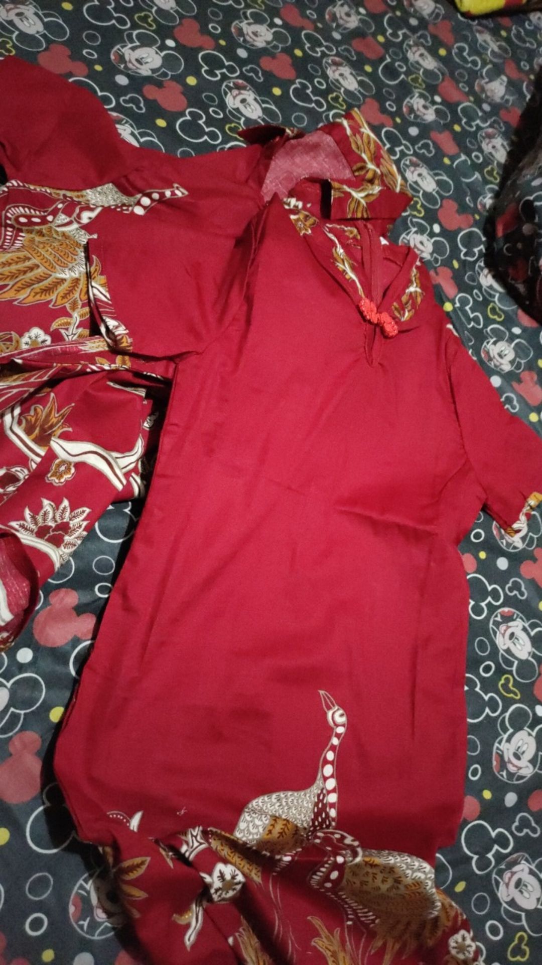 Couple Batik Anak Edisi Imlek Warna Merah, 001 Bk/dl#