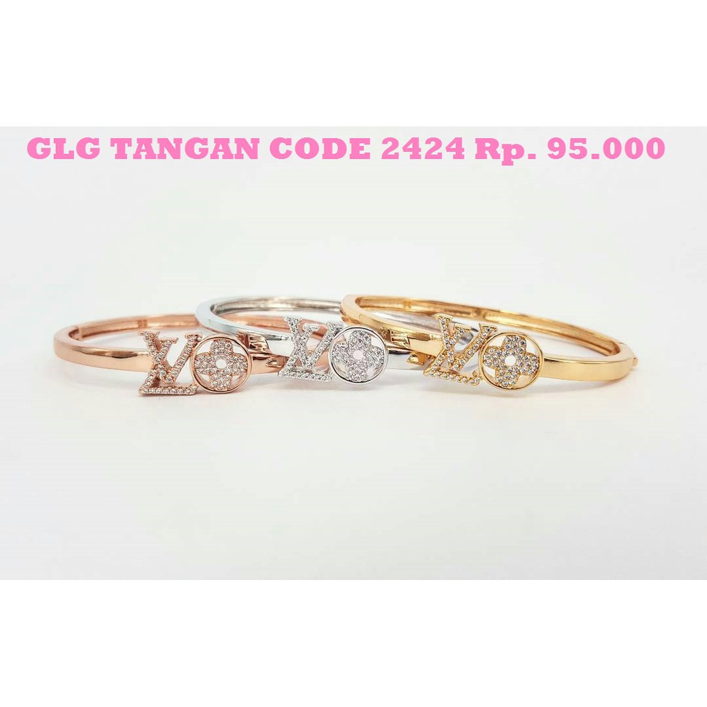 GELANG TANGAN Code 2424 Rhodium Gold 18k Plated