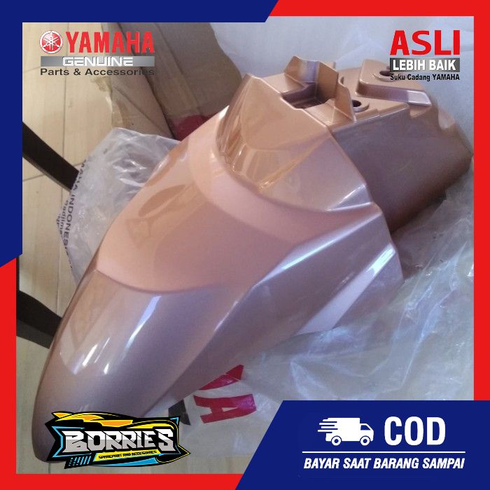 SPAKBOR SLEBOR SELEBOR FENDER DEPAN YAMAHA MIO SOUL GT COKLAT MUDA ORIGINAL ORI ASLI YGP 1KP-F1511-0