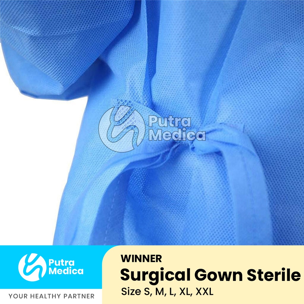 Winner Surgical Gown Sterile Disposable / Baju Operasi Bedah Medis Steril / Alat Perlindungan Diri