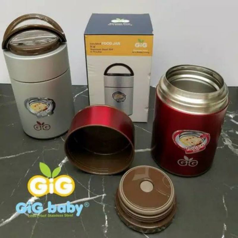 GIG BABY STAINLESS FOOD JAR 750ML