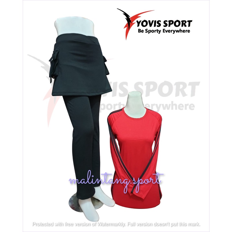 Setelan senam Yovis Sport / baju senam / celana senam