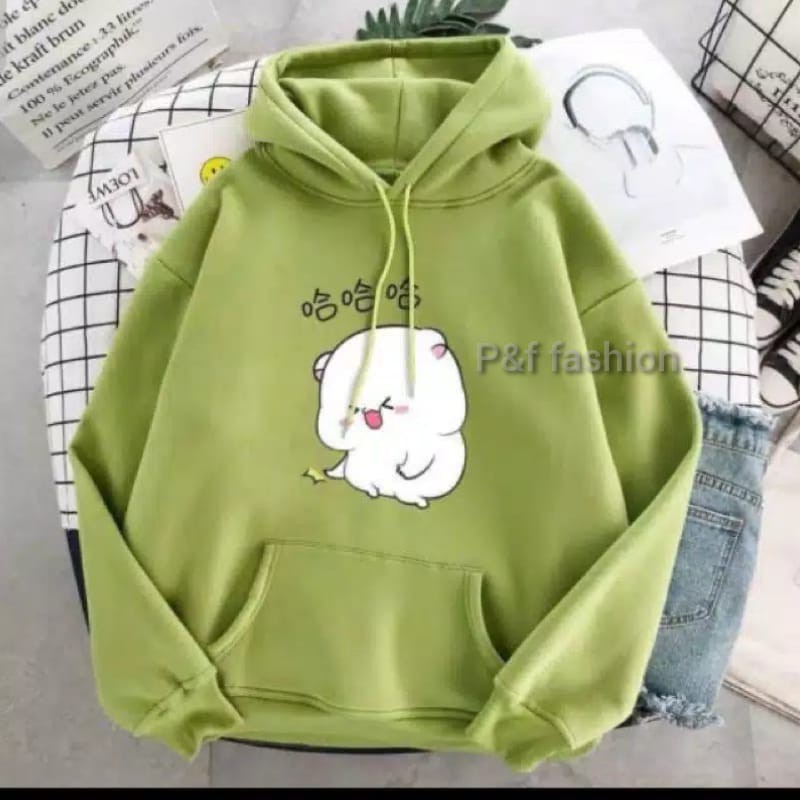 SWEATER HOODIE BINO/SWEATER BINO FASHION BAHAN SPANDEX FIT L