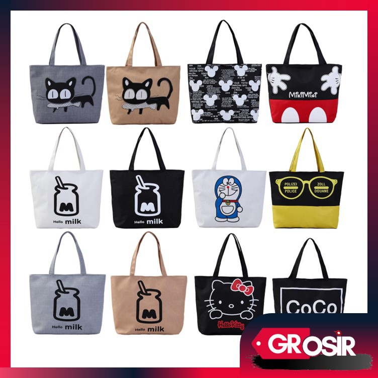 Grosir - T315 Shoulder Bag Karakter / Tas Wanita / Tas Tengteng / Tas Tote / Tas Import Batam