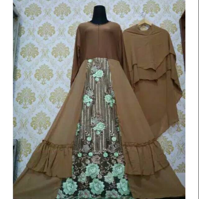 SET GAMIS SYARI BAJU PAKAIAN MUSLIM PESTA MEWAH GAMIS JUMBO