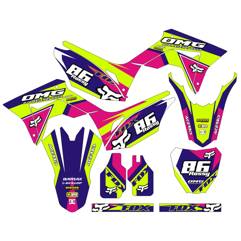 Sticker DECAL CRF 150 L Bisa Custom Stiker Honda CRF 150 L  (35)