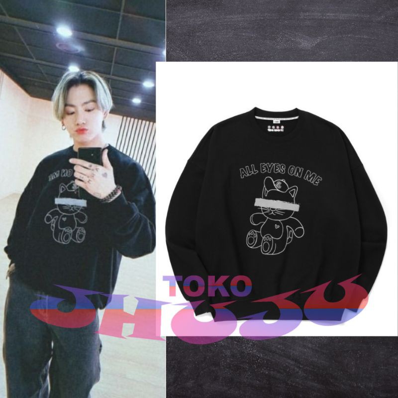 Basic Sweater BTS Jungkook Style All eyes on me bunny