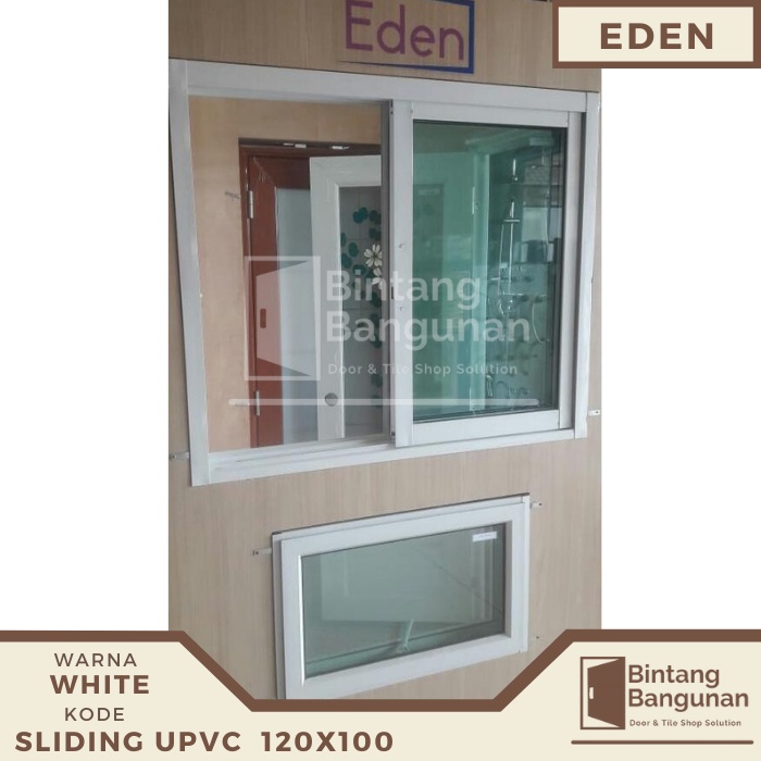 Jendela Rumah | Jendela Sliding UPVC TEBAL Eden - 120x100