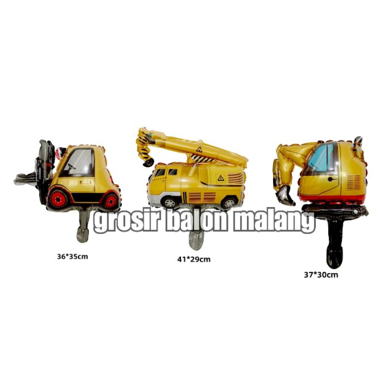 balon foil mobil excavator crane forclift backhoe MINI