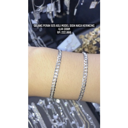 Gelang Perak 925 Asli Model Sisik Naga Kerincing