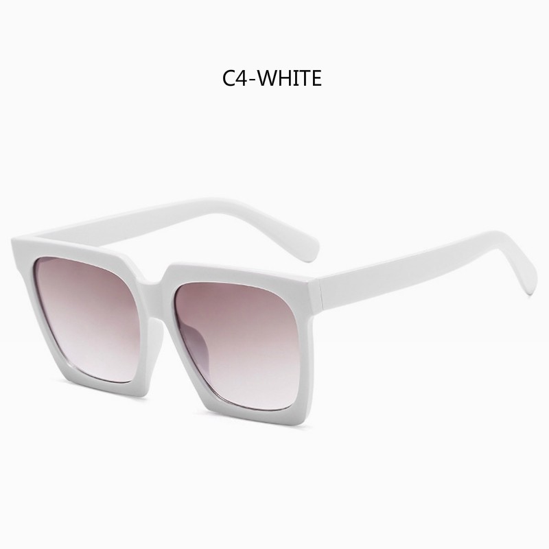 Fashion big frame jelly color ins trend square metal hinge sunglasses