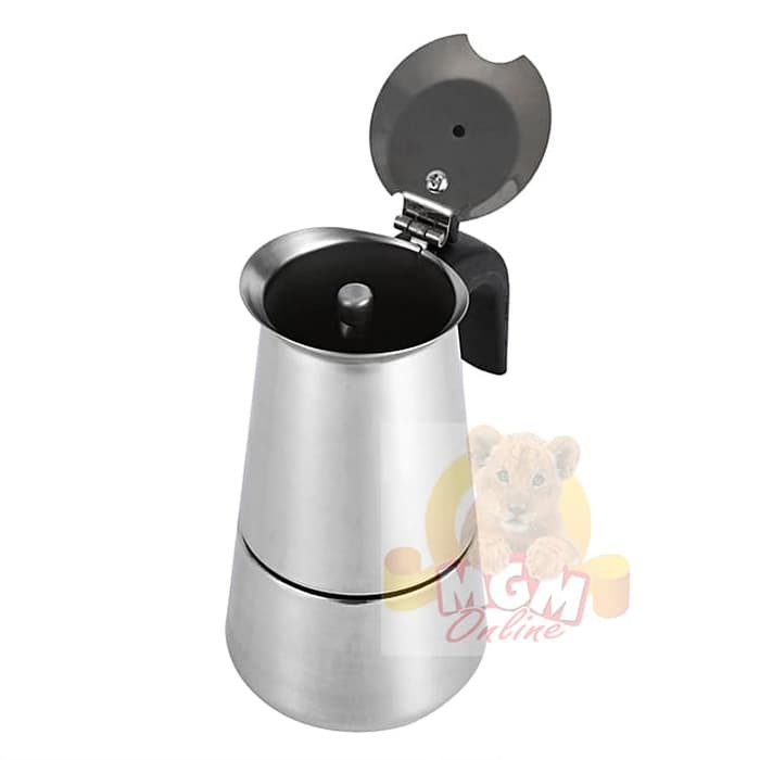 Mocha Pot Stainless 4cup / Espresso Maker Stainless 4Cup 2389