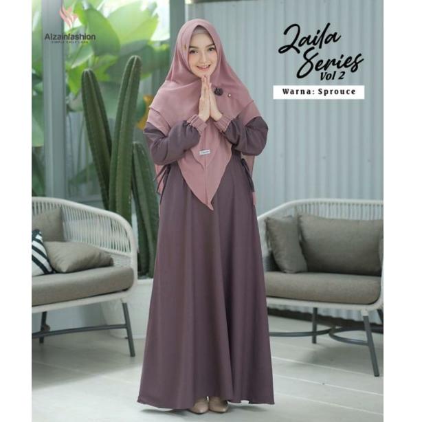 ZAILA SYARI PLUS KHIMAR CERUTTY GAMIS UKURAN S M L XL XXL XXXL 4XL GAMIS SYARI BUSUI POLOS DRESS GAM