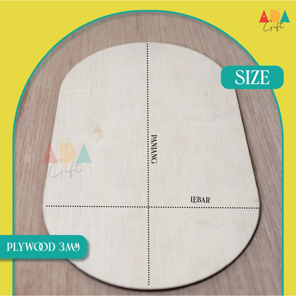 Chipboard Plywood Oval | Scrapbook Plywood Oval | Frame Plywood Oval | Pigura Plywood Oval | Dekorasi Mahar