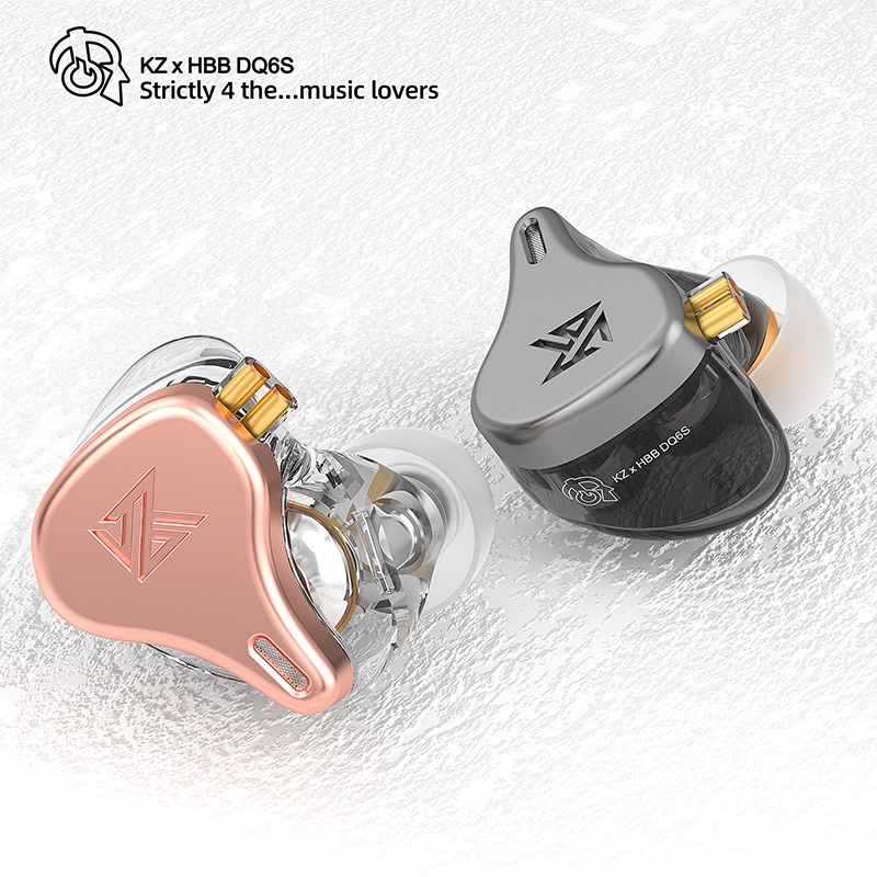 Kz DQ6S Earphone In Ear HIFI 3DD Dynamic Bass Bahan Metal Dengan Kabel 2PIN Bisa Dilepas