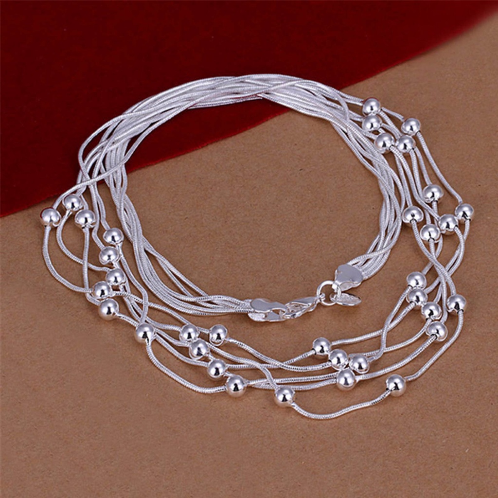 Hu Hu Hu Hu Hu Alat Bantu Pasang Kacamata♡ Set Kalung Gelang Rantai 5 Baris Bahan Tembaga Untuk Wanita