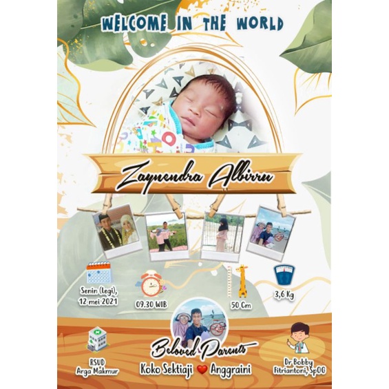 Desain Biodata Bayi - Bio Baby (SOFTFILE)-BD3