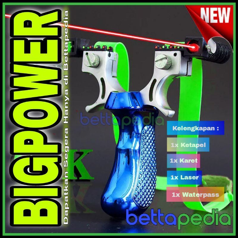 Slingshot Catapult Ketapel Berburu Ketapel Ikan Big Power Dengan Laser dan Waterpass Original