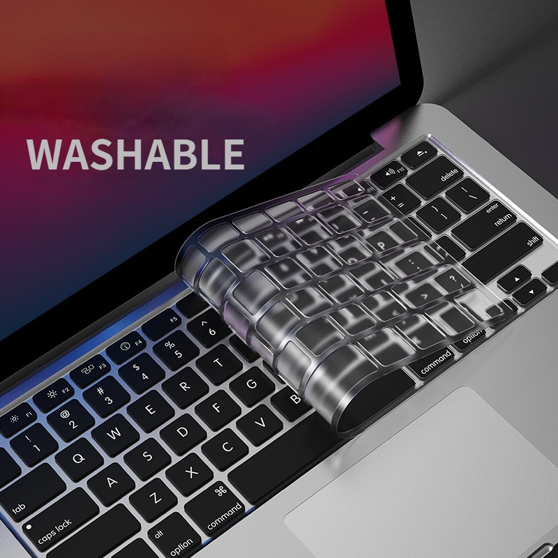 Stiker Pelindung Keyboard MacBook pro13 air13.3 Apple Komputer mac Notebook M1 14 16 Inch 2021 Tipe 15 Bahan Silikon Transparan Anti Debu