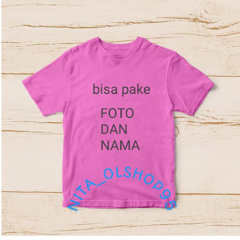 baju anak custom, bisa pake foto dan nama