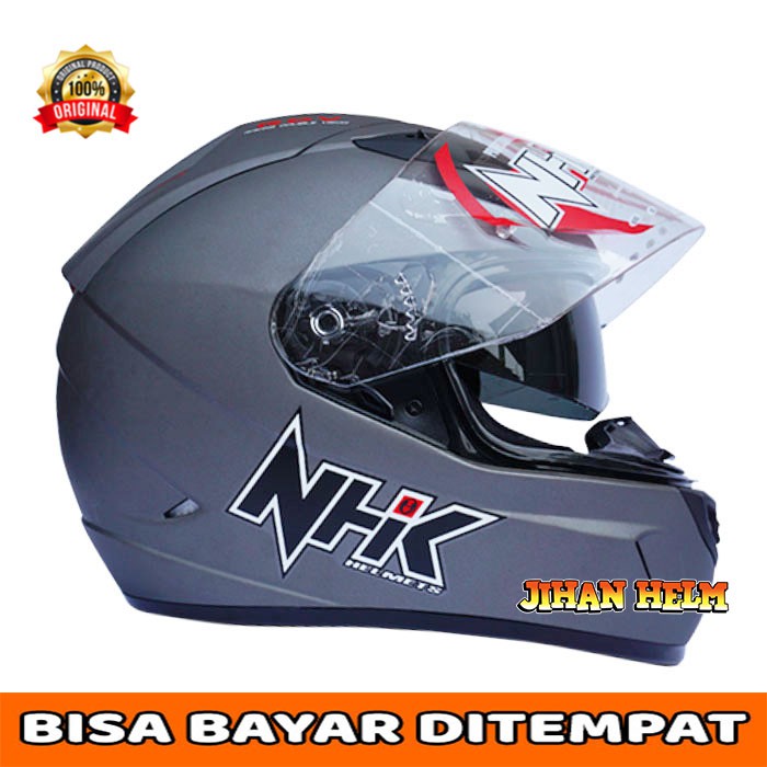 HELM / NHK / HELM NHK / HELM FULL FACE NHK GP1000 GREY DOFF TERMURAH