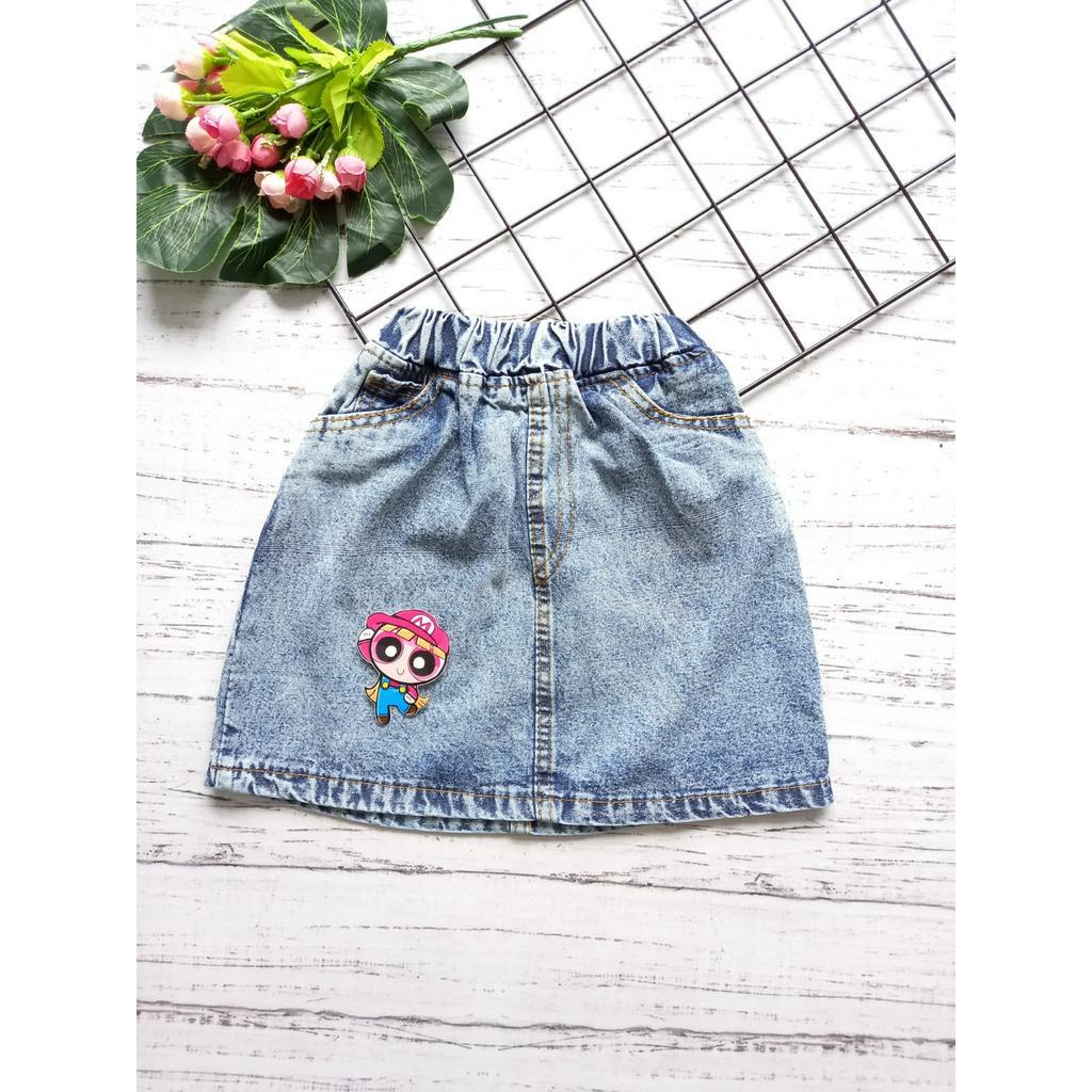 ROK JEANS ANAK 1-6 TAHUN /ROK KARATER (sablon) ANAK