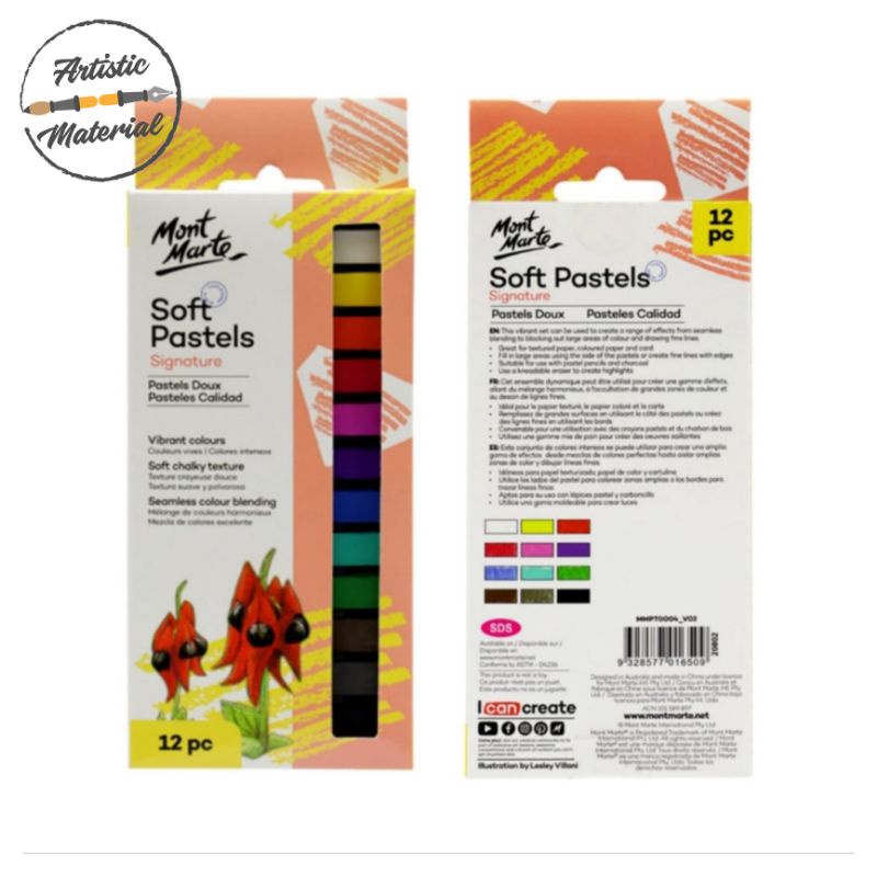 

Mont Marte Soft Pastel 12 Warna