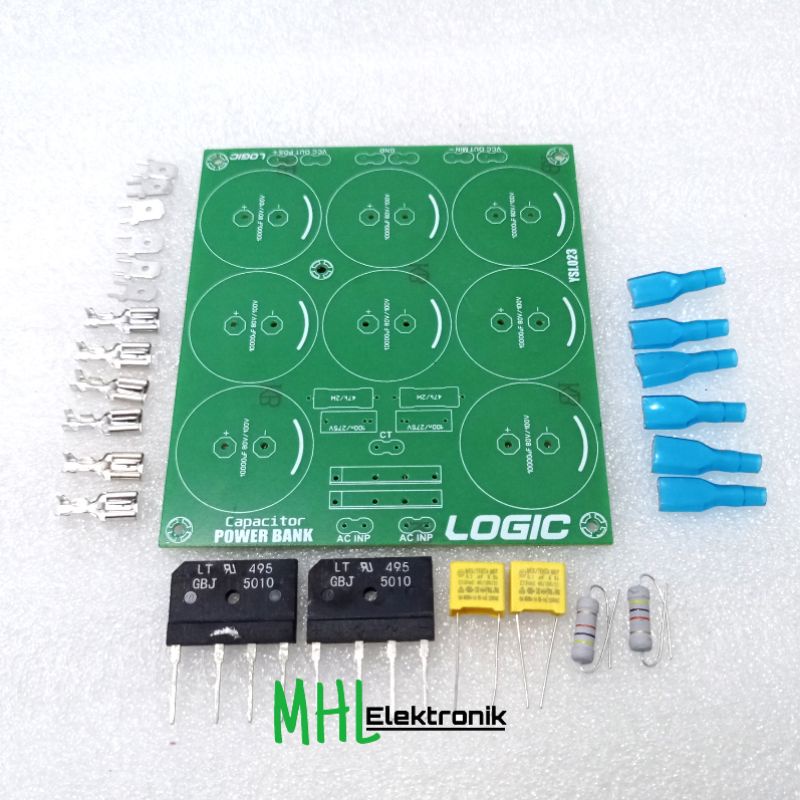 Jual PCB PSU 8 Elco Class AB Plus komponen | Shopee Indonesia