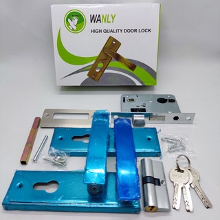 Jual WANLY Kunci pintu kecil set + SILINDER komplit / handle pintu ...
