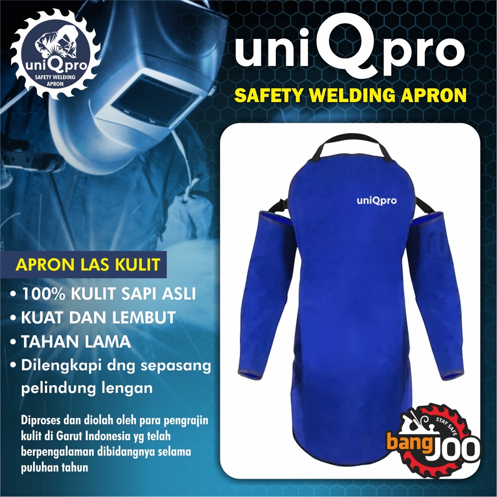 NEW baju las safety - apron set dada lengan adjustable - baju las - celemek tukang las masak