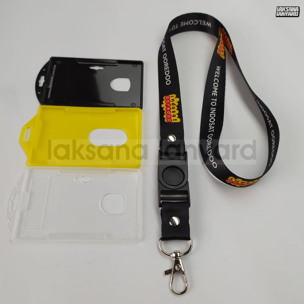 

LANYARD TALI ID CARD INDOSAT OOREDOO PRINTING