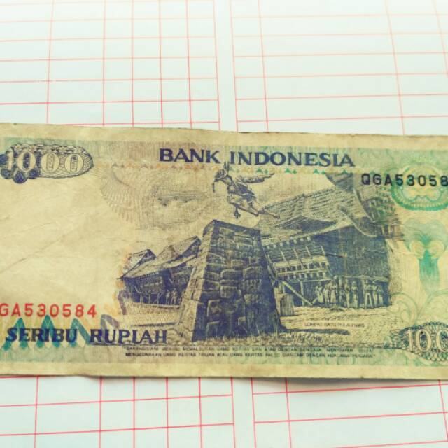 Uang Lama Uang kuno pecahan 1000 rupiah tahun emisi 1992