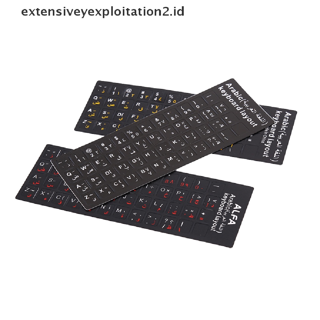 Stiker Keyboard Arab Frosted Transparan Anti Air No