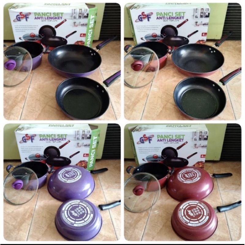Panci Set GSF Anti Lengket Seri Teflon G 2429