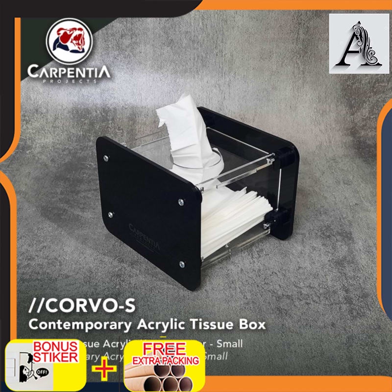 

Murah Tempat Tissue Acrylic - Design Kontemporer -CARPENTIA Tissue Box Small
