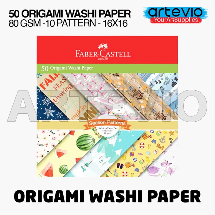 

Kertas Origami Motif / Faber-Castell Washi Origami Paper - 16x16