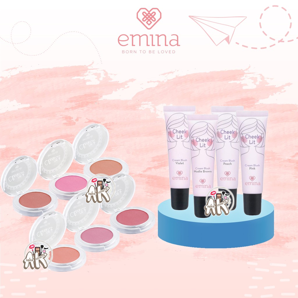 EMINA CREAM BLUSH SERIES (Cheeklit, cream blush, blush stik, highliter stik/powder)