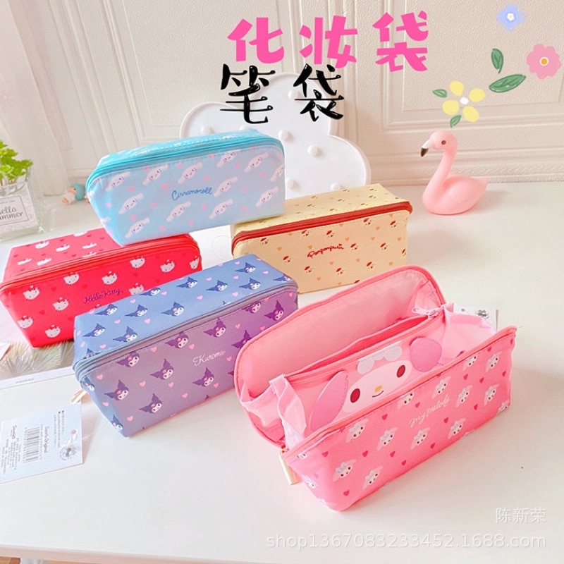 DOMPET KOSMETIK POUCH COSMETIC POUCH SERBAGUNA KOTAK PENSIL PENCIL CASE SANRIO MYMELODY KUROMI HELLOKITTY POMPURIN CINNAMONROLL